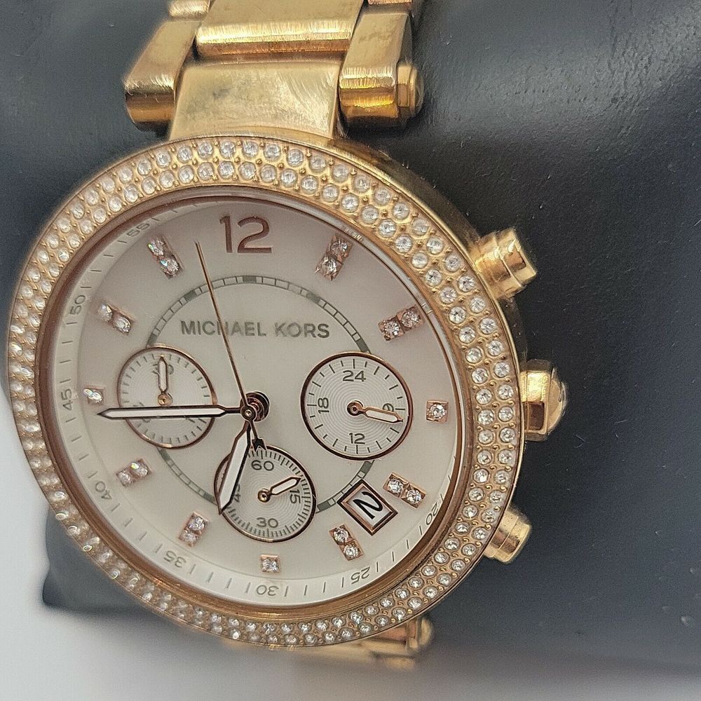 Michael Kors MK5491 Women's Stainless Steel Analog White Dial Quartz Watch BC646 - Picture 2 of 10